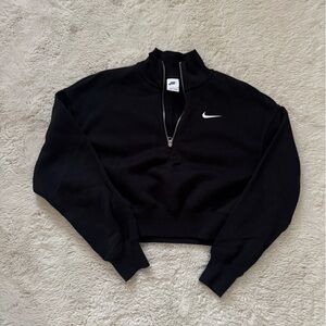 Nike Black Cropped Quarter Zip